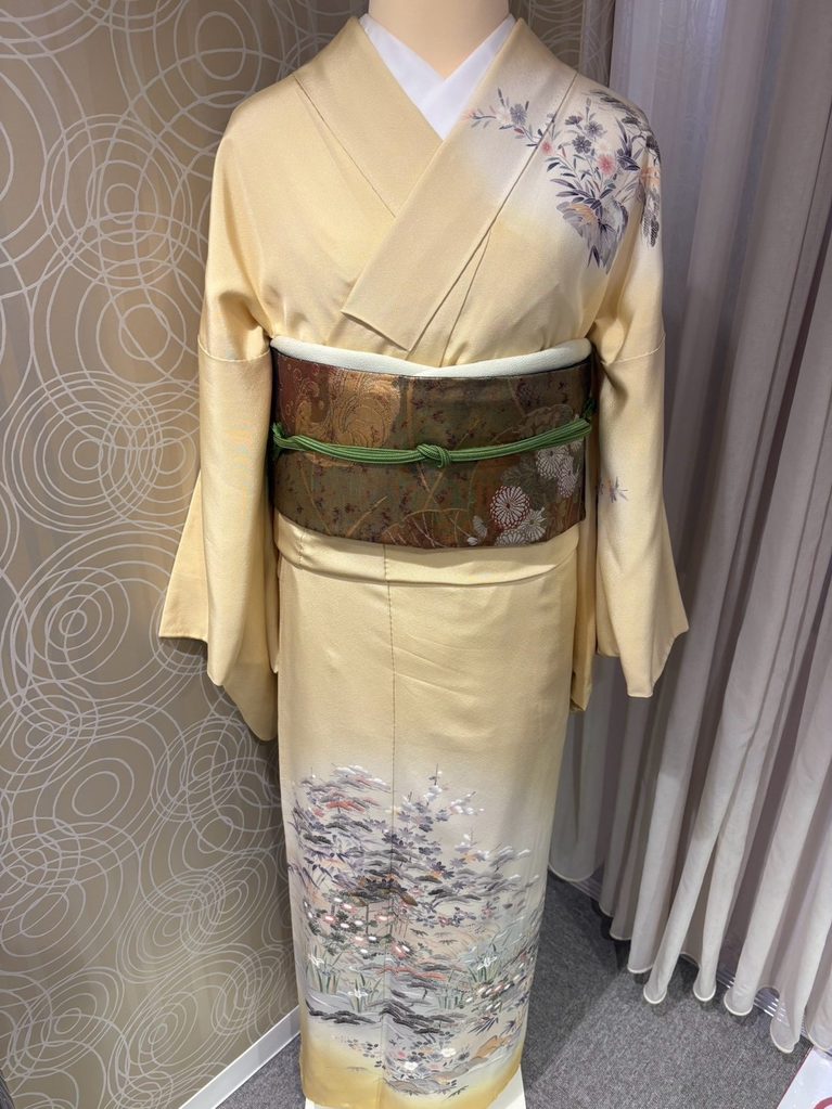 黄色　訪問着